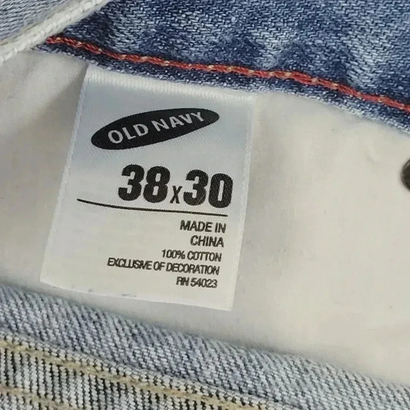 Old Navy Mens 38x30 Low Rise Straight Jeans Light Blue Denim  7PT - Picture 5 of 7